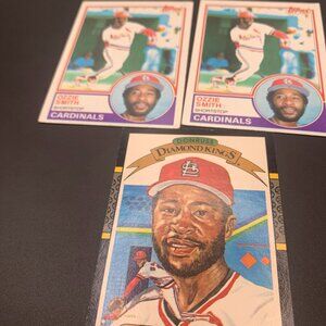 3ct 83-86' Topps & Donruss Ozzie Smith Trading Cards NRMT